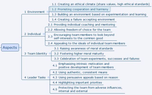 Transformational leader aspects
